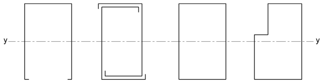 側向扭轉屈曲不起控制作用的橫梁截面示例